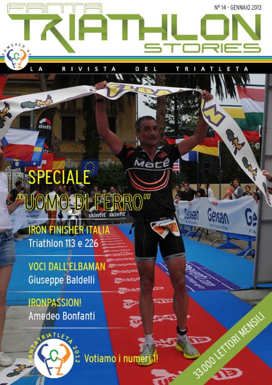 L'uomo di ferro Giuseppe Baldelli in copertina di Fantatriathlon