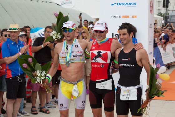 Il podio maschile dell'Ironman 70.3 Pescara 2013
