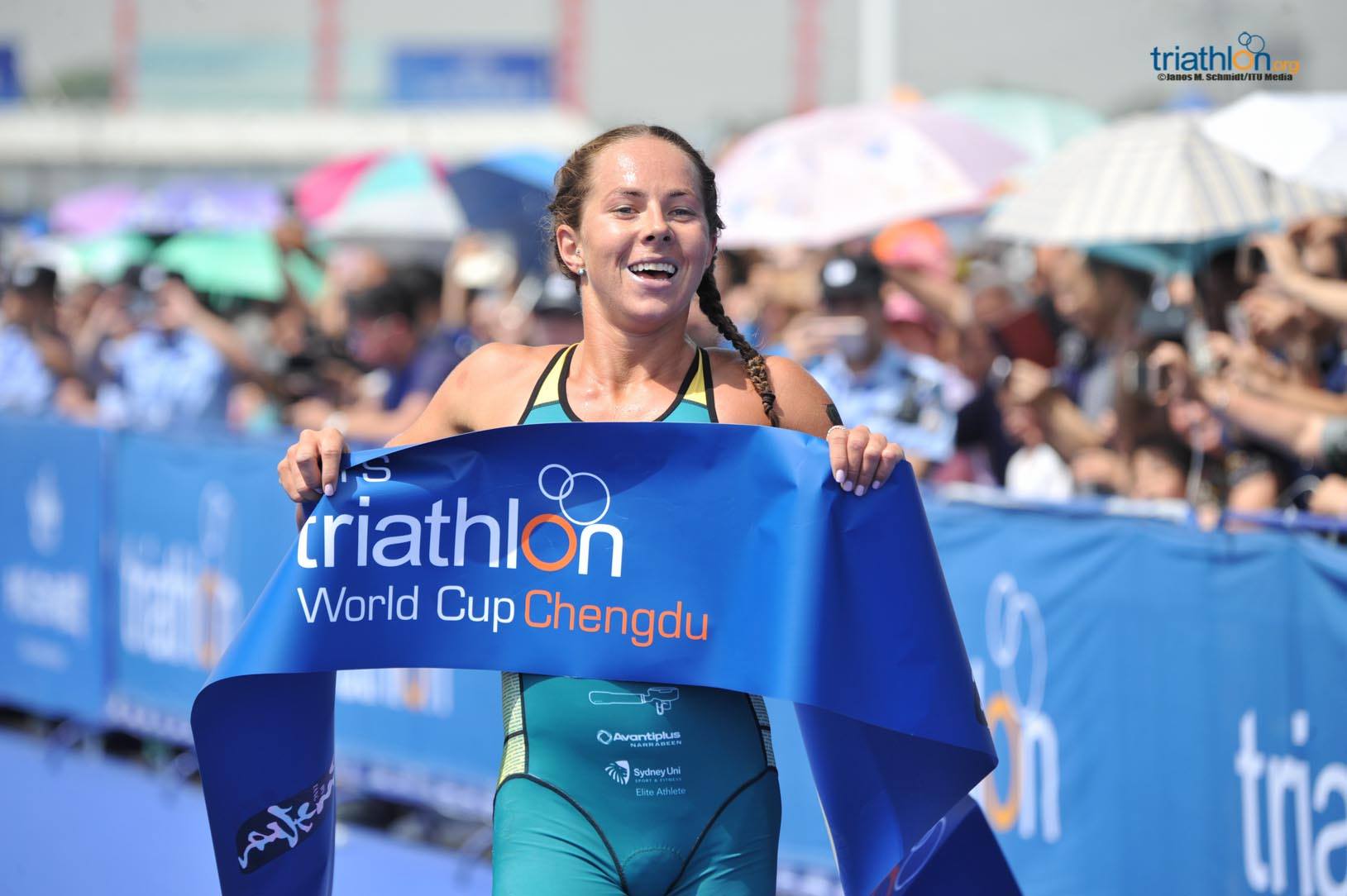 L'australiana Emma Jeffcoat vince l'ITU World Cup Chengu 2018 (Foto: ITU Media/Triathlon.org)