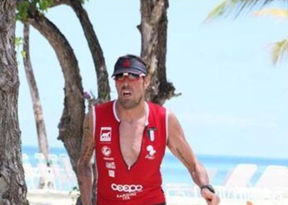 Nicola Zardini impegnato nell'Ironman 70.3 St. Croix 2014