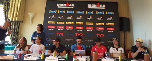La presentazione dei PRO dell'Ironman 70.3 Italy di domenica 14 giugno 2015