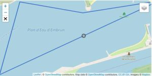 Il percorso di nuoto dell'Embrunman 2019 - distanza corta