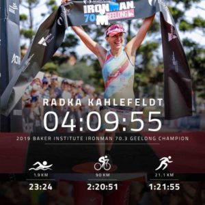 La ceca Radka Kahlefeldt è la regina dell'Ironman 70.3 Geelong 2019.