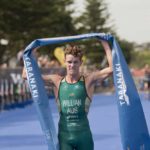 L'australiano Luke Willian si aggiudica la terza tappa dell'ITU Triathlon World Cup 2019, corsa a New Plymouth, Nuova Zelanda (Foto ©ITU Media / Jo Caird).