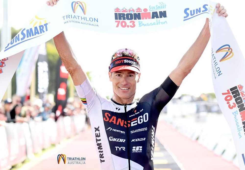 L'australiano Craig Alexander, a 46 anni, continua a vincere: il 4 maggio 2019 si aggiudica l'Ironman 70.3 Busselton.