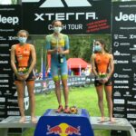 Podio femminile XTERRA Czech Short Track 2020, vince Laura Philipp, Marta Menditto 3^