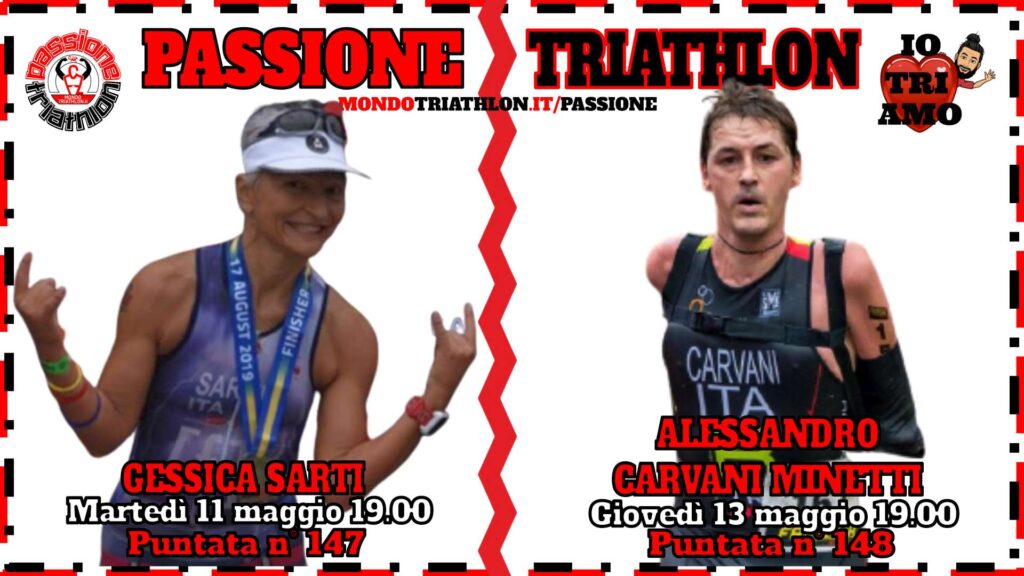 Copertina Passione Triathlon 11 e 13 maggio 2021 - Gessica Sarti e Alessandro Carvani Minetti