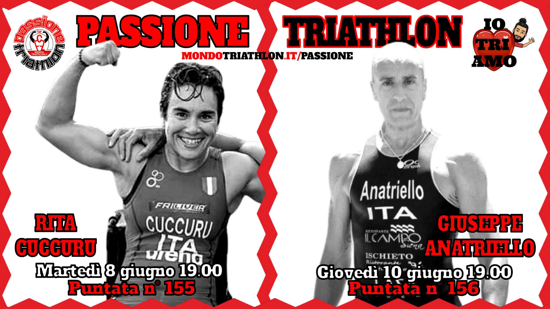 Passione Triathlon Protagonisti 8 e 10 giugno 2021