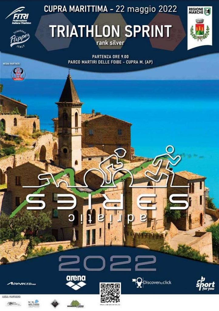 Locandina Adriatic Series Cupra Marittima Triathlon Sprint 2022