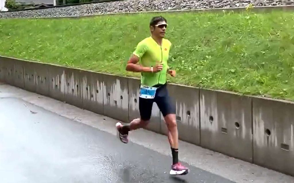 Alessandro Fabian in azione nell'Ironman 70.3 Zell am See 2022