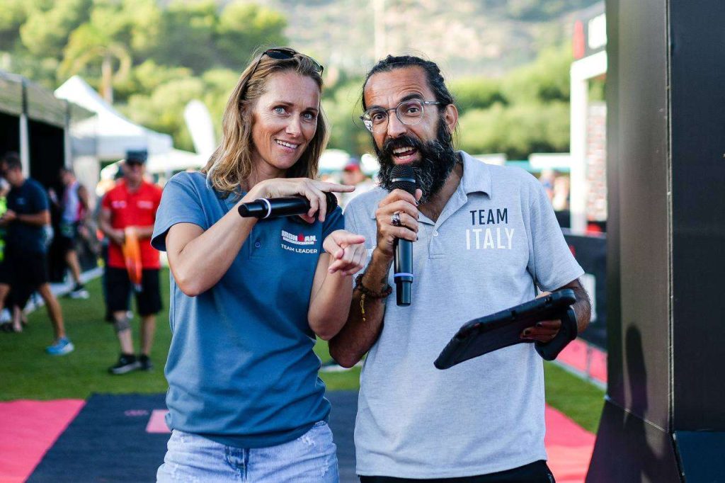 Daddo e Tania sono stati anche nel 2022 gli "announcer" di Ironman 70.3 Sardegna