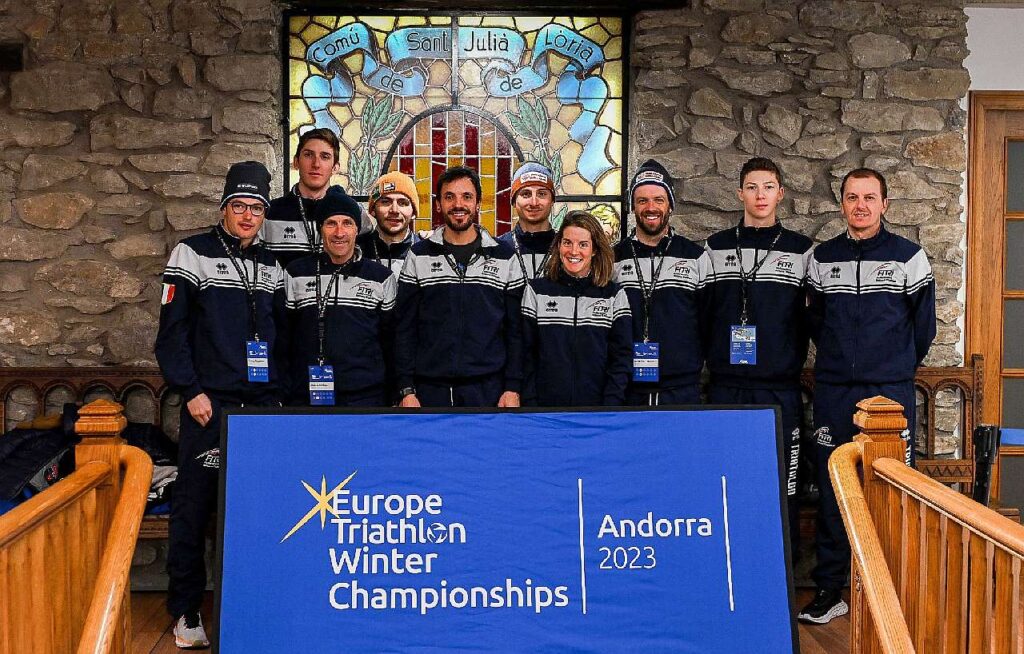 Nazionale italiana agli Europei Winter Triathlon 2023 di Andorra
