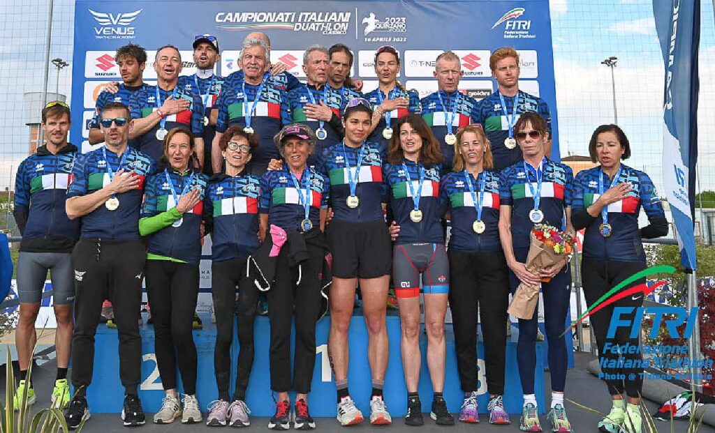 Campionati Italiani Duathlon Classico 2023, 16 aprile, Quinzano d'Oglio: tutti i Campioni Italiani (Foto: Tiziano Ballabio / FITri)