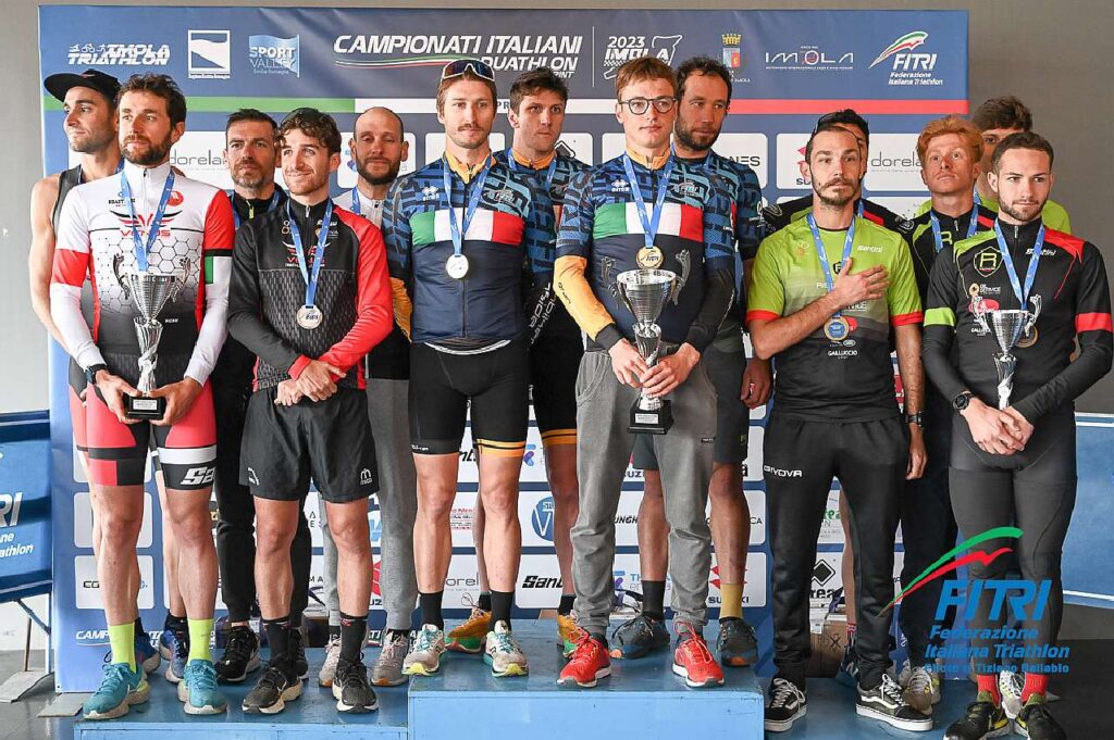 Coppa Crono Duathlon Imola 2023, il podio uomini: vince GranBike Triathlon