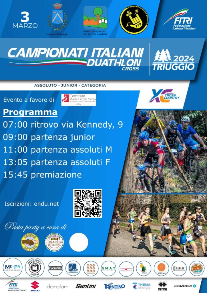 Locandina Campionati Italiani Duathlon Cross Triuggio 2024