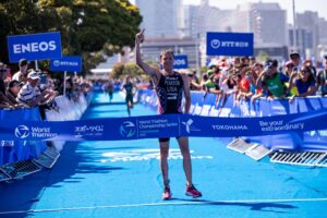 Morgan Pearson oro nella WTCS Yokohama 2024 (Foto World Triathlon)